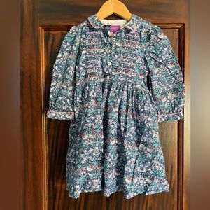 Liberty of London Girls Smocked Dress 6y